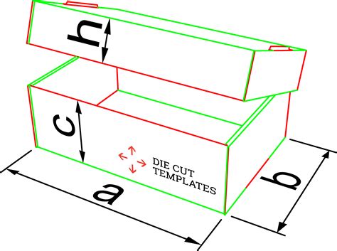 metal cut in box template|die cut template.